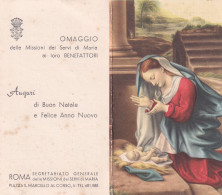 Calendarietto - Segretario Generale - Delle Missioni Dei Servi Di Maria - Roma - Anno 1962 - Formato Piccolo : 1961-70