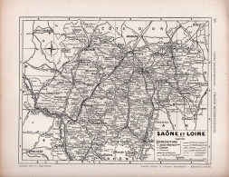 Carte Du Département De SAÔNE-et-LOIRE - Geographical Maps