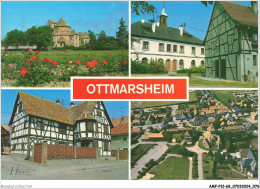 AMFP12-0964-68 - OTTMARSHEIM - L'église Octogonale Du XIè S - La Mairie - Maison Alsacienne - Vue Générale - Ottmarsheim