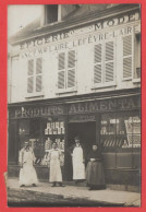 60 - Méru - Lot De 2 Carte Photo épicerie Dans La Rue Nationale - Meru