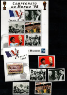 Angola - 1997 - World Cup France 98 - Yv 1095/99 + Bf 36 - 1998 – Frankrijk