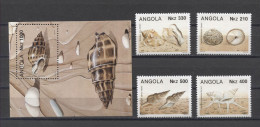 Angola - 1993 - Shell - Yv 884/87+ BF 14 - Conchiglie