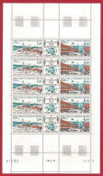 1976 TAAF - Terre Antartiche Francesi Yvert PA 43A Foglio Con 5 Trittici MNH ** - Autres & Non Classés