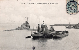 C P A  - 76 - LE HAVRE - Derniers Vestiges  De La Jetée Nord  -  Drague - Cap De La Hève