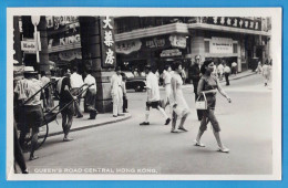 CARTE PHOTO CHINE - HONG KONG - QUEEN'S ROAD CENTRAL - China (Hong Kong)