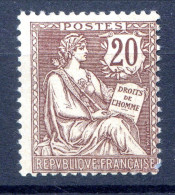 050425 TIMBRE FRANCE MOUCHON N° 126    Neuf*  Charnière - 1900-02 Mouchon