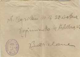 58563. Carta Franquicia Parroquia SAN JUAN DESPI (Barcelona) 1945. Al Militar Capitan De 39 Bateria - Briefe U. Dokumente