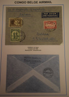 ZAC BELGIAN CONGO FIRST FLIGHT STAN.E/VILLE 28.10.36 - Covers & Documents