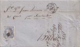 LETTRE. ESPAGNE. 4 MAI 1872. VITORIA. MELQUIADES DE MENDOZA. Yv 107. POUR  BILBAO - Briefe U. Dokumente