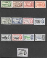Turks & Caicos 1950 Full Set, Mint Mounted, Sc# ,SG 221-233 - Turks & Caicos (I. Turques Et Caïques)