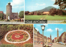 Goerlitz Sachsen Marienplatz Landeskrone Blumenuhr Leninplatz - Görlitz