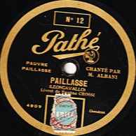 Disque SAPHIR, Pathé 29 Cm. Etat Ex. N° 4909 Et 4910 Chanté Par M. ALBANI. PAILLASE. WERTHER. Pourqoi Me Reveiller? - 78 T - Disques Pour Gramophone