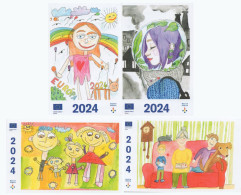 4 Pc. Calendars Children's Drawings, Slovakia 2024 - Formato Piccolo : 2001-...