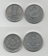 DDR  1 Deutsche Mark 1956, 2 Deutsche Mark 1957 - 1 Marco