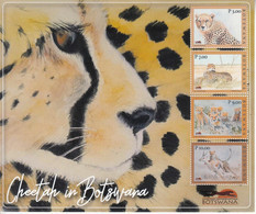 2021 Botswana Cheetah Conservation Cats Souvenir Sheet MNH - Botswana (1966-...)