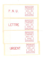 Timbre De Distributeur Référence Yvert: 109 à 112 Valence - 1981-84 LS & LSA Prototypes