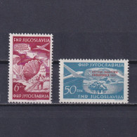YUGOSLAVIA 1951, Sc# C48-C49, World Parachute Championship, Bled, MNH - Airmail