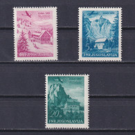 YUGOSLAVIA 1951, Sc# C45-C47, Union Of Mountaineers, Bled, MH - Airmail