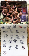 Rare-15 Tampons Vintage D'institutrice Française Cachets Pour Annoter De Façon Inédite-sévère Ses élèves /années 1940 - Seals