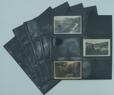 LOT 20 FEUILLES SAFE FOND NOIR POUR CPA / 6 CASES RECTO ET VERSO HORIZONTALES - Zonder Classificatie