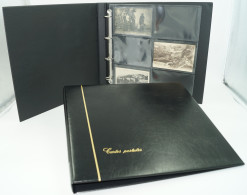 CLASSEUR ALBUM SAFE NOIR + 25 FEUILLES TRANSPARENTES POUR 300 CARTES POSTALES ANCIENNES OU AUTRES - 6 CASES - Zonder Classificatie