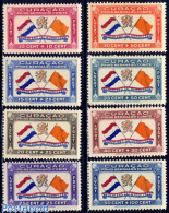 Netherlands Antilles 1941 Prince Bernhard Fund 8v, Unused (hinged), History - Flags - World War II - WW2