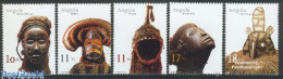 Angola 2002 Masks 5v, Mint NH, Various - Folklore - Angola