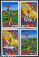 Azerbaijan 2002 Europa 2x2v [+], Mint NH, History - Nature - Performance Art - Europa (cept) - Horses - Circus - Music - Circus