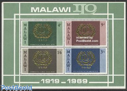 Malawi 1969 I.L.O. 50th Anniversary S/s, Mint NH, History - I.l.o. - Malawi (1964-...)