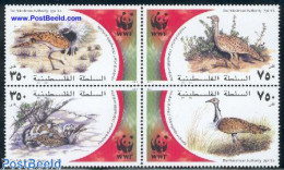 Palestinian Terr. 2001 WWF 4v [+], Mint NH, Nature - Birds - World Wildlife Fund (WWF) - Palestine