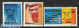 South Africa 1973 Electricity 3v, Mint NH, Science - Transport - Energy - Railways - Neufs
