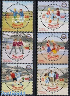 Alderney 2004 100 Years Fifa 6v, Mint NH, Sport - Various - Football - Round-shaped Stamps - Alderney