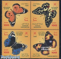 Oman 1999 Butterflies 4v [+], Mint NH, Nature - Butterflies - Oman