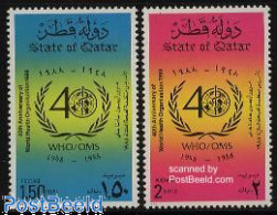 Qatar 1988 WHO 2v, Mint NH, Health - Health - Qatar