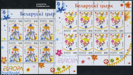Belarus 2002 Europa 2 M/ss, Mint NH, History - Nature - Performance Art - Europa (cept) - Horses - Circus - Circus