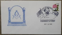 Battle Of Sacrament Forrests Fisrt, Flags, Grand Lodge Masonic Freemasonry FDC - Freemasonry