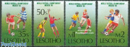Lesotho 1986 World Cup Football Mexico 4v, Mint NH, Sport - Football - Lesotho (1966-...)