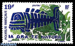French Polynesia 1975 Nature Protection 1v, Mint NH, Nature - Fish - Art - Modern Art (1850-present) - Paintings - Neufs