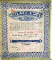 Société Auxiliaire De La Régie Des Alcools En Ethiopie - Anvers - 1924 - Other & Unclassified