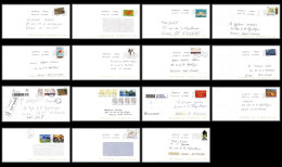 95893 - Lot De 15 Courriers Lettres Enveloppes De L'année 2018 Divers Affranchissements En EUROS - Briefe U. Dokumente
