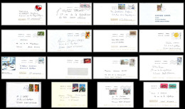 95896 - Lot De 16 Courriers Lettres Enveloppes De L'année 2018 Divers Affranchissements En EUROS - Briefe U. Dokumente
