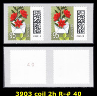 !a! GERMANY 2025 Mi. 3903 MNH Horiz.PAIR (w/ Backs,-# 40) Coil (self-adhes.) - Envelope W/ Orange Milk Star - Ongebruikt