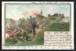 Künstler-AK Bautzen, Teilansicht Mit Schloss - Bautzen