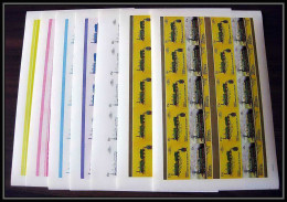 80 Train Locomotive Bequia Grenadines St Vincent Sre 1860 Uk Essai Proof Non Dentelé Imperf ** MNH Feuilles Sheets - St.Vincent & Grenadines
