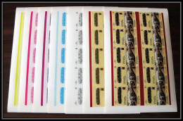 79 Train Locomotive Grenadines St Vincent Warship Uk 1958 Essai Proof Non Dentelé Imperf ** MNH Feuilles Sheets - St.Vincent & Grenadines