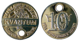 00157 GETTONE TOKEN JETON SWEDEN KVANTUM 10  FOR KUNGVAGEN I TIDEN - Autres & Non Classés