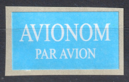 AIR MAIL Par Avion Airmail -  Vignette Label - ADHESIVE - Used - Yugoslavia Serbia - Airmail
