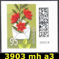 !a! GERMANY 2025 Mi. 3903 MNH SINGLE (a3) From Folioset (self-adhesive) - World Of Letters: Envelope W/ Orange Milk Star - Ongebruikt