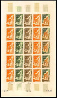 94002 Y&t N°167 Guépard Cheetah Animals 1963 Mauritanie Essai Proof Non Dentelé Imperf Feuille Sheet ** MNH - Félins