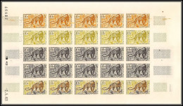 94005 Y&t N°170 Leopard Animaux Animals Mauritanie 1963 Essai Proof Non Dentelé Imperf Feuille Sheet ** MNH - Félins